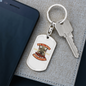 Ride Till Death Keychain Stainless Steel or 18k Gold Dog Tag Keyring-Express Your Love Gifts