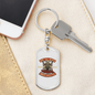 Ride Till Death Keychain Stainless Steel or 18k Gold Dog Tag Keyring-Express Your Love Gifts