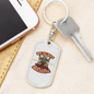 Ride Till Death Keychain Stainless Steel or 18k Gold Dog Tag Keyring-Express Your Love Gifts