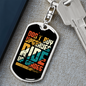 Ride Up Grades Cycling Keychain Stainless Steel or 18k Gold Dog Tag Keyring-Express Your Love Gifts