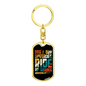 Ride Up Grades Cycling Keychain Stainless Steel or 18k Gold Dog Tag Keyring-Express Your Love Gifts