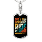 Ride Up Grades Cycling Keychain Stainless Steel or 18k Gold Dog Tag Keyring-Express Your Love Gifts