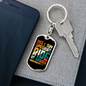 Ride Up Grades Cycling Keychain Stainless Steel or 18k Gold Dog Tag Keyring-Express Your Love Gifts