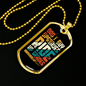 Ride Up Grades Cycling Necklace Stainless Steel or 18k Gold Dog Tag 24"-Express Your Love Gifts