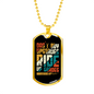 Ride Up Grades Cycling Necklace Stainless Steel or 18k Gold Dog Tag 24"-Express Your Love Gifts