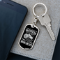 Rider Of Roads Biker Keychain Stainless Steel or 18k Gold Dog Tag Keyring-Express Your Love Gifts