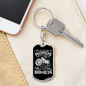 Rider Of Roads Biker Keychain Stainless Steel or 18k Gold Dog Tag Keyring-Express Your Love Gifts