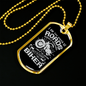 Rider Of Roads Biker Necklace Stainless Steel or 18k Gold Dog Tag 24"-Express Your Love Gifts
