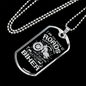 Rider Of Roads Biker Necklace Stainless Steel or 18k Gold Dog Tag 24"-Express Your Love Gifts