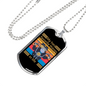 Riding & Dog Biker Necklace Stainless Steel or 18k Gold Dog Tag 24"-Express Your Love Gifts