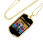 Riding & Dog Biker Necklace Stainless Steel or 18k Gold Dog Tag 24"-Express Your Love Gifts