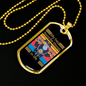 Riding & Dog Biker Necklace Stainless Steel or 18k Gold Dog Tag 24"-Express Your Love Gifts