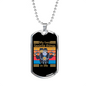 Riding & Dog Biker Necklace Stainless Steel or 18k Gold Dog Tag 24"-Express Your Love Gifts