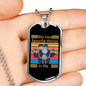 Riding & Dog Biker Necklace Stainless Steel or 18k Gold Dog Tag 24"-Express Your Love Gifts