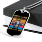 Riding & Dog Biker Necklace Stainless Steel or 18k Gold Dog Tag 24"-Express Your Love Gifts