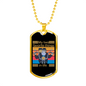 Riding & Dog Biker Necklace Stainless Steel or 18k Gold Dog Tag 24"-Express Your Love Gifts