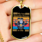 Riding & Dog Biker Necklace Stainless Steel or 18k Gold Dog Tag 24"-Express Your Love Gifts