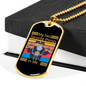 Riding & Dog Biker Necklace Stainless Steel or 18k Gold Dog Tag 24"-Express Your Love Gifts