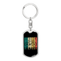 Riding Bicycle Cycling Keychain Stainless Steel or 18k Gold Dog Tag Keyring-Express Your Love Gifts