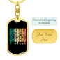 Riding Bicycle Cycling Keychain Stainless Steel or 18k Gold Dog Tag Keyring-Express Your Love Gifts