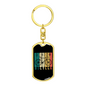 Riding Bicycle Cycling Keychain Stainless Steel or 18k Gold Dog Tag Keyring-Express Your Love Gifts