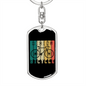Riding Bicycle Cycling Keychain Stainless Steel or 18k Gold Dog Tag Keyring-Express Your Love Gifts
