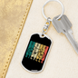 Riding Bicycle Cycling Keychain Stainless Steel or 18k Gold Dog Tag Keyring-Express Your Love Gifts