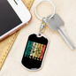 Riding Bicycle Cycling Keychain Stainless Steel or 18k Gold Dog Tag Keyring-Express Your Love Gifts