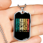 Riding Bicycle Cycling Necklace Stainless Steel or 18k Gold Dog Tag 24"-Express Your Love Gifts