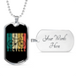 Riding Bicycle Cycling Necklace Stainless Steel or 18k Gold Dog Tag 24"-Express Your Love Gifts