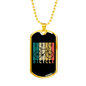 Riding Bicycle Cycling Necklace Stainless Steel or 18k Gold Dog Tag 24"-Express Your Love Gifts