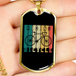 Riding Bicycle Cycling Necklace Stainless Steel or 18k Gold Dog Tag 24"-Express Your Love Gifts
