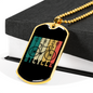 Riding Bicycle Cycling Necklace Stainless Steel or 18k Gold Dog Tag 24"-Express Your Love Gifts
