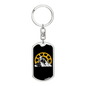 Riding In The Mountain Cycling Keychain Stainless Steel or 18k Gold Dog Tag Keyring-Express Your Love Gifts