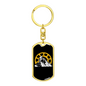 Riding In The Mountain Cycling Keychain Stainless Steel or 18k Gold Dog Tag Keyring-Express Your Love Gifts