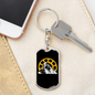 Riding In The Mountain Cycling Keychain Stainless Steel or 18k Gold Dog Tag Keyring-Express Your Love Gifts