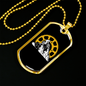 Riding In The Mountain Cycling Necklace Stainless Steel or 18k Gold Dog Tag 24"-Express Your Love Gifts