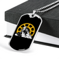 Riding In The Mountain Cycling Necklace Stainless Steel or 18k Gold Dog Tag 24"-Express Your Love Gifts