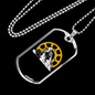 Riding In The Mountain Cycling Necklace Stainless Steel or 18k Gold Dog Tag 24"-Express Your Love Gifts
