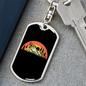 Riding Kind Of Life Cycling Keychain Stainless Steel or 18k Gold Dog Tag Keyring-Express Your Love Gifts