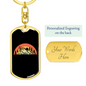 Riding Kind Of Life Cycling Keychain Stainless Steel or 18k Gold Dog Tag Keyring-Express Your Love Gifts