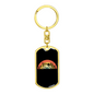 Riding Kind Of Life Cycling Keychain Stainless Steel or 18k Gold Dog Tag Keyring-Express Your Love Gifts