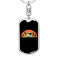 Riding Kind Of Life Cycling Keychain Stainless Steel or 18k Gold Dog Tag Keyring-Express Your Love Gifts