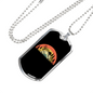 Riding Kind Of Life Cycling Necklace Stainless Steel or 18k Gold Dog Tag 24"-Express Your Love Gifts