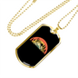 Riding Kind Of Life Cycling Necklace Stainless Steel or 18k Gold Dog Tag 24"-Express Your Love Gifts