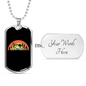 Riding Kind Of Life Cycling Necklace Stainless Steel or 18k Gold Dog Tag 24"-Express Your Love Gifts