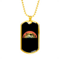 Riding Kind Of Life Cycling Necklace Stainless Steel or 18k Gold Dog Tag 24"-Express Your Love Gifts