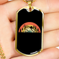 Riding Kind Of Life Cycling Necklace Stainless Steel or 18k Gold Dog Tag 24"-Express Your Love Gifts