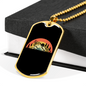 Riding Kind Of Life Cycling Necklace Stainless Steel or 18k Gold Dog Tag 24"-Express Your Love Gifts