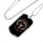 Riding Motorbike Biker Necklace Stainless Steel or 18k Gold Dog Tag 24"-Express Your Love Gifts
